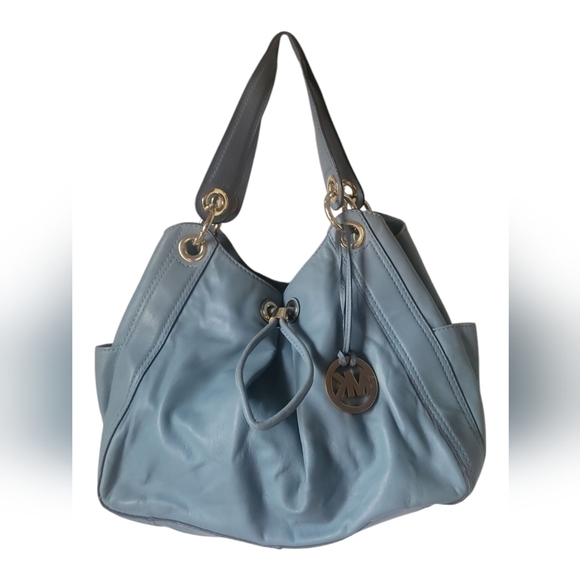 Michael Kors Teal Blue Ludlow Soft Leather Large Women's Bag - Picture 6 of 12